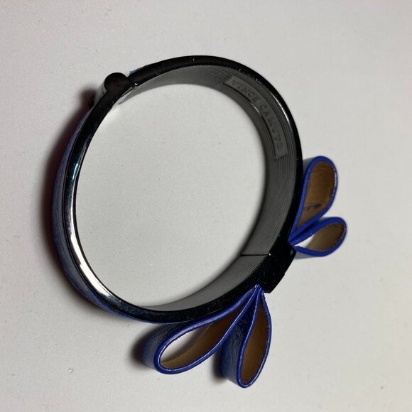 Vince Camuto Blue Bow Hinged Bracelet. Fits up to 6" wrist. - Picture 2 of 3